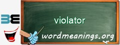 WordMeaning blackboard for violator